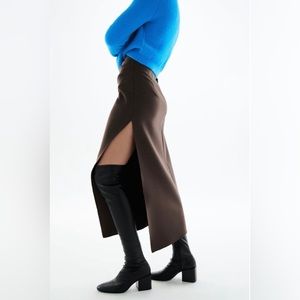 Zara | Thigh-High / Over-the-Knee Faux Leather Boots | Black